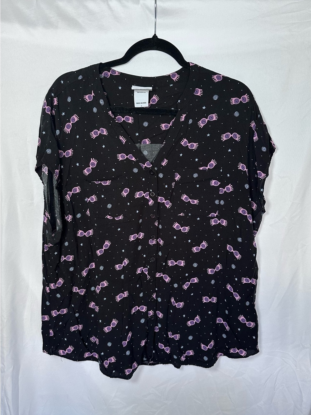 Torrid 1 (14/16) Harry Potter Luna Lovegood Button Up Challis Top Shirt